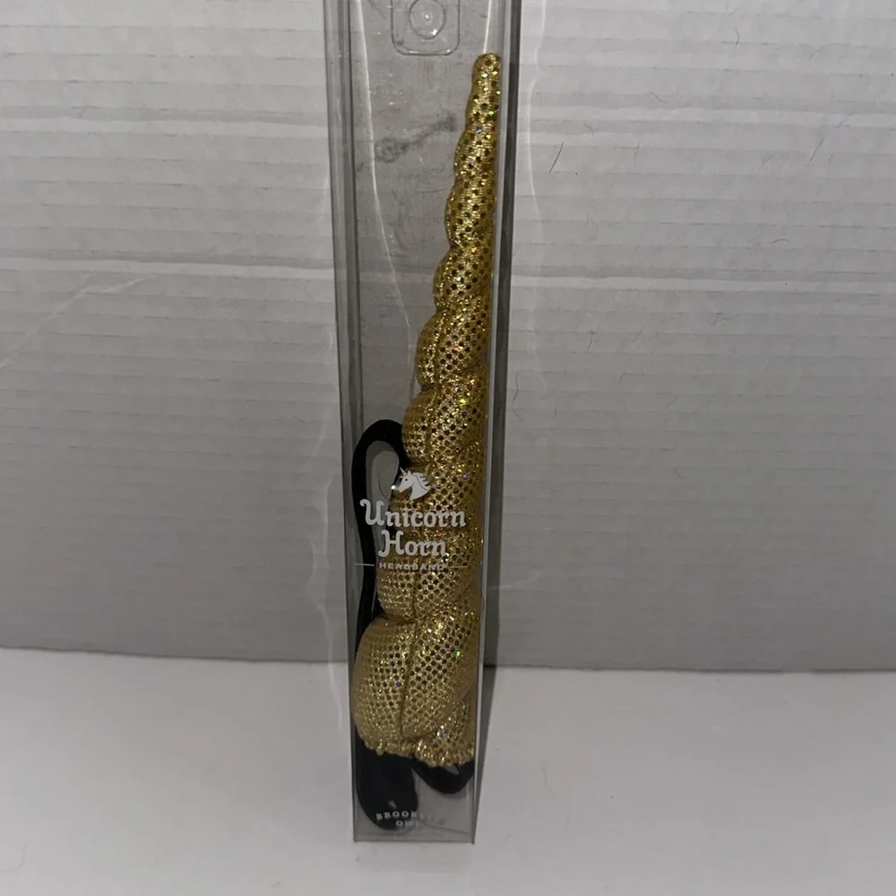 Unicorn Horn Headband - Brooklyn Owl - Gold Shiny Giant Size‎